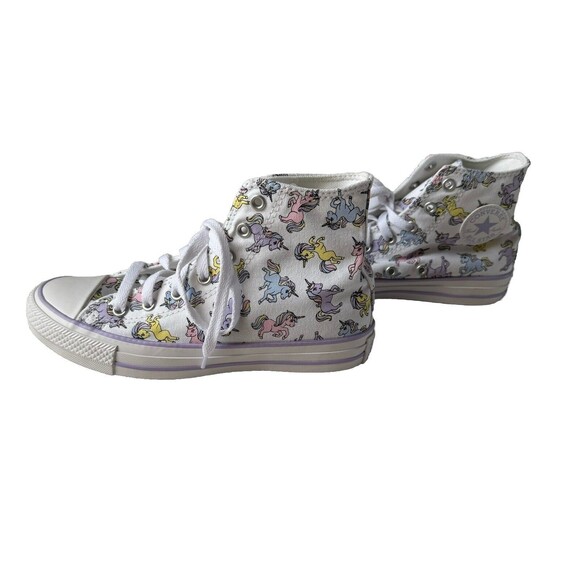 Converse Chuck Taylor All Star Kid Size 4.5 Shoes Unicorns High Top Sneakers - Picture 5 of 9